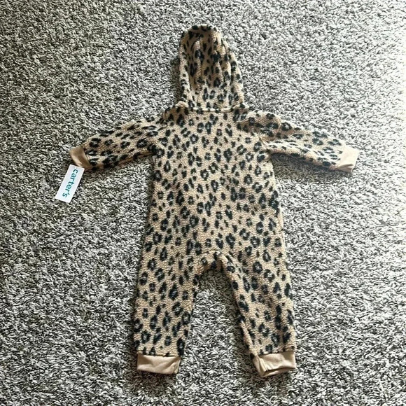 Carter’s Baby Leopard Sherpa Jumpsuit - Picture 4 of 5